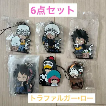 원피스 트라팔가 로 큥캐릭터 러버 스트랩 6종 세트