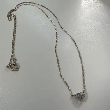 자키스 하트형 목걸이 자수정 핑크 골드 코팅