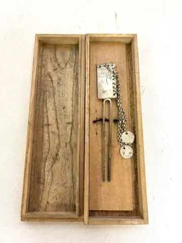 P215 앤티크 헤어콤 은세공 당시 물건 쇼와 레트로