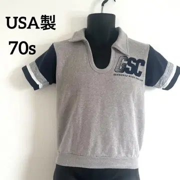 USA제 챔피온 70년대 바터 칼리지 오픈 카라 반팔 S