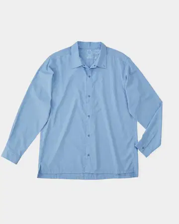 야마토미치 Bamboo Shirt Light Blue M 사이즈