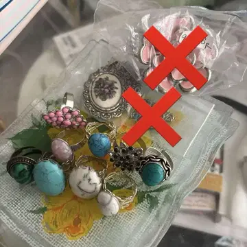 터콰이즈 빈티지 반지 세트 목걸이 뱅글 used vintage