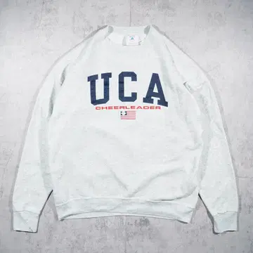 90s USA제 치어리더 UCA 칼리지 맨투맨 멜란지 그레이
