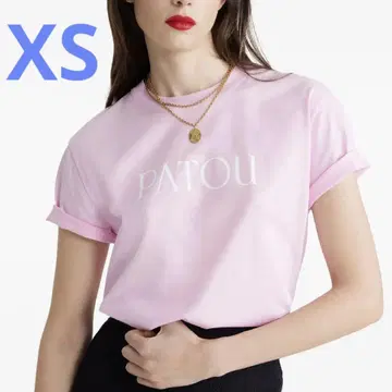 새상품 오가닉 코튼 파투 로고 티셔츠 XS 핑크