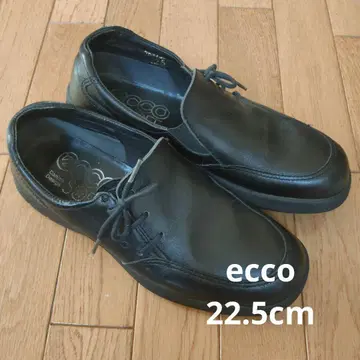 에코 22.5cm 블랙 슬립온 스니커즈 로퍼