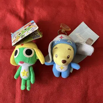 개구리 중사 케로로 봉제 인형 키체인 개구리 중사 케로로 푸우 콜라보