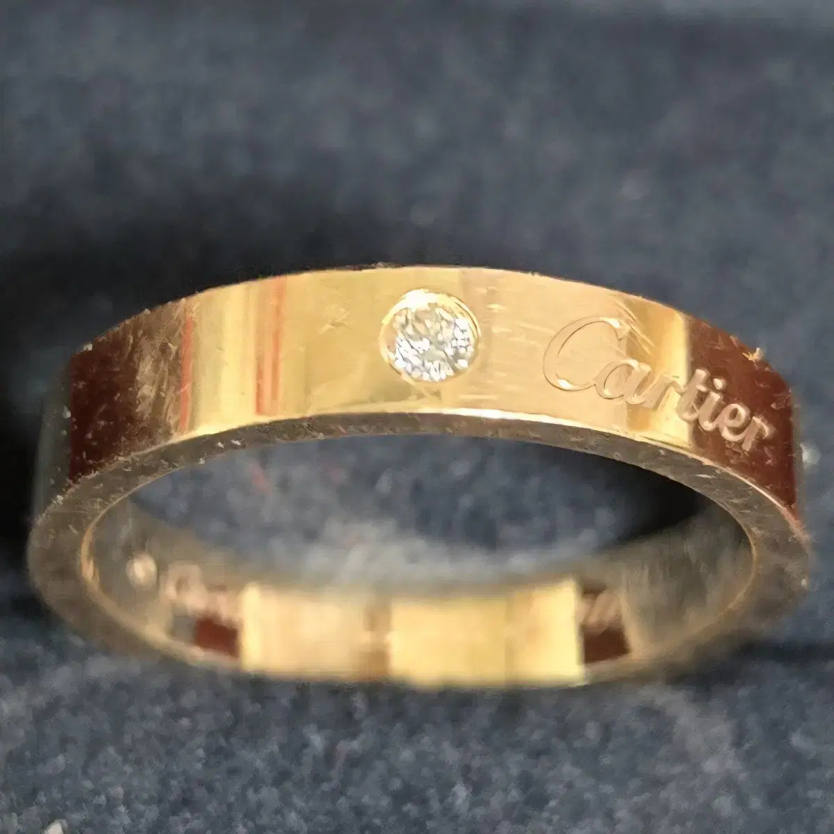 Luxury Cartier C Dring Classic dia 1p vahn (Authentic)