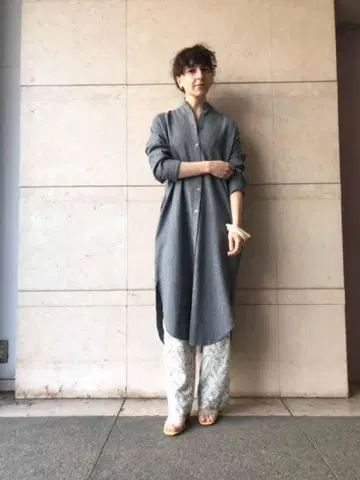 젬블 코튼 100% 롱 셔츠 원피스 Free 사이즈 AW748