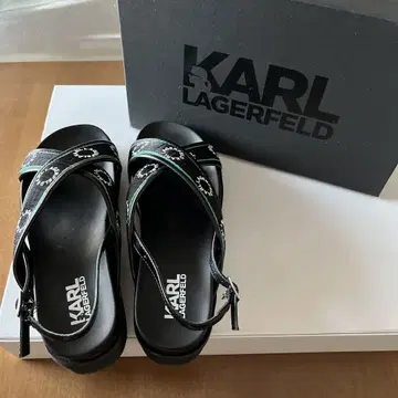 KARL LAGERFELD 블랙 샌들 여성용 23.5cm~24cm