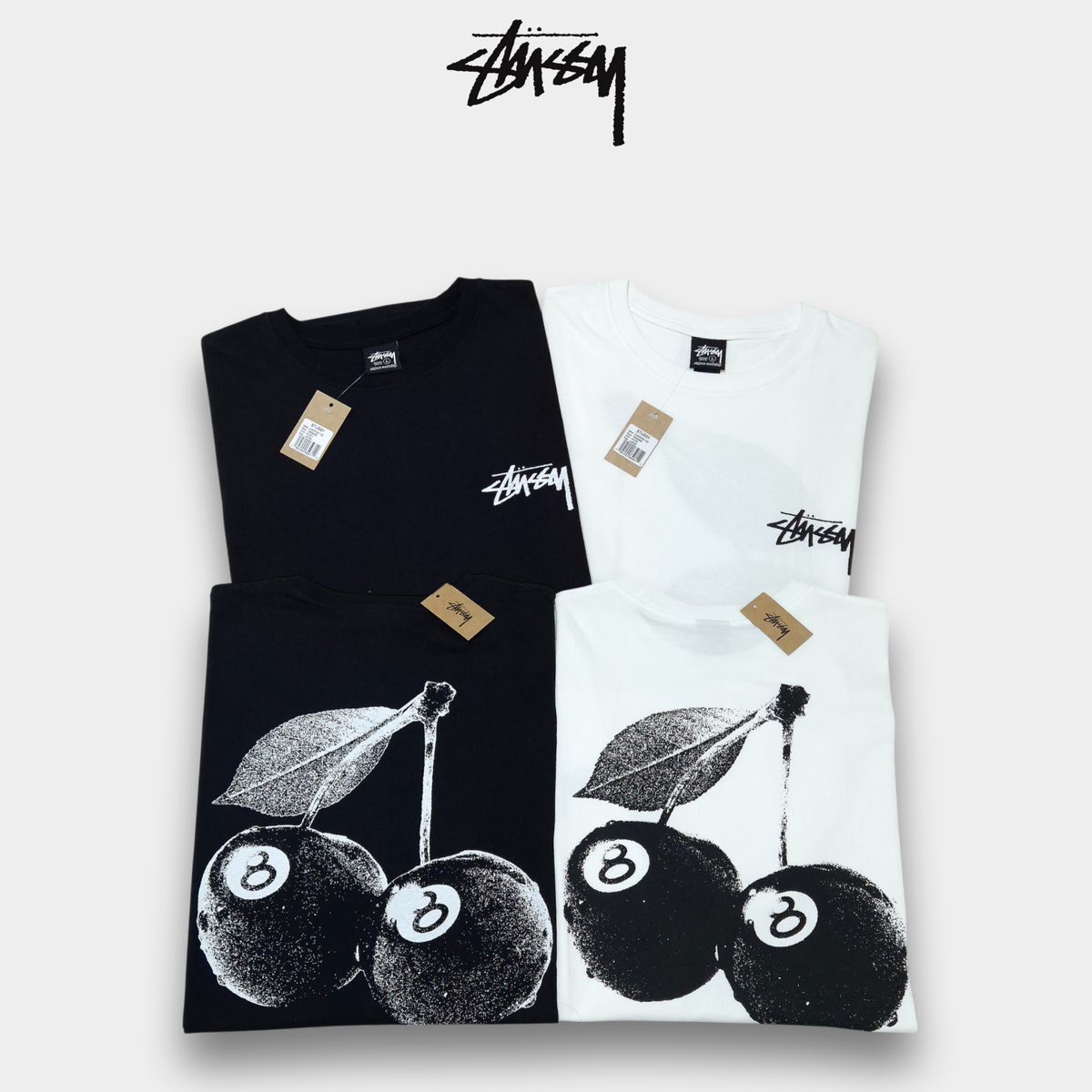 [정품 새상품]스투시 stussy 체리 반팔 남녀공용