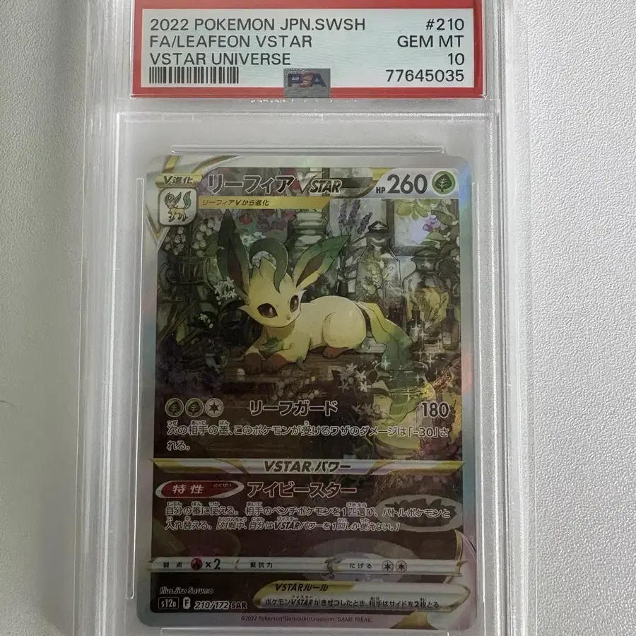 Pokemon Card Japanese version Leafeon v star psa10 #리피아