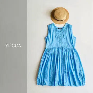 zucca 자수 개더 슬리브리스 튜닉 일본제