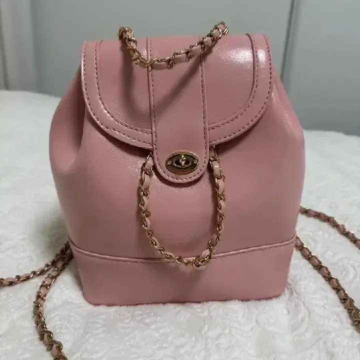 [POIE] hole string PO backpack (pink gray) ★韓國 Designer fashion, Seoul-fully created | W Concept