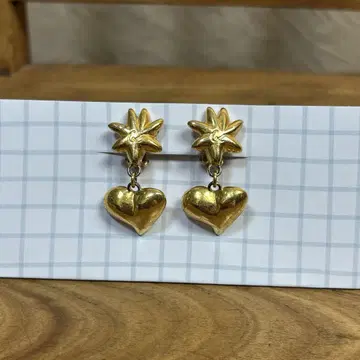 christian lacroix 하트 귀걸이 골드 스타 별