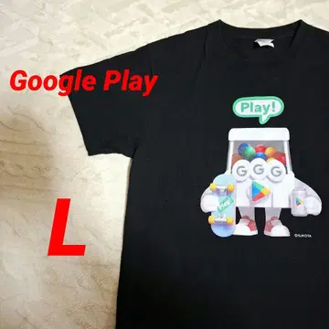 Google Play 구글 플레이 반팔 티셔츠 L 기업 T