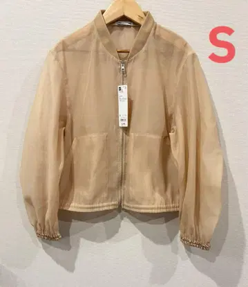 지유 시어 블루종 베이지 S 지유