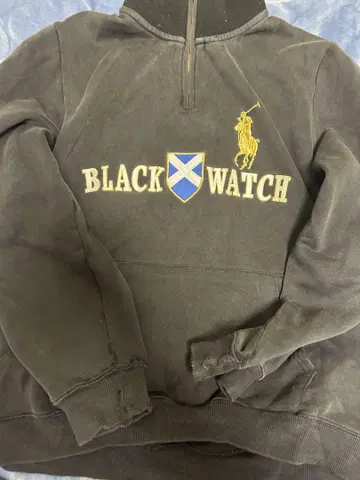 archive 빅 포니 black watch 하프 지퍼 bladee