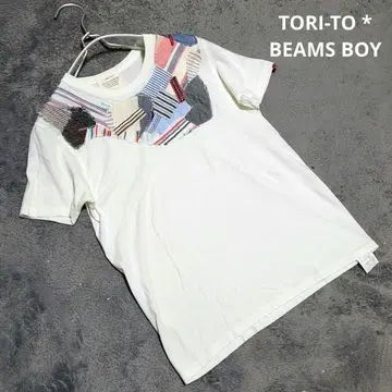 최종 가격 인하 TORI-TO * 빔즈 보이 패치워크 티셔츠 반팔
