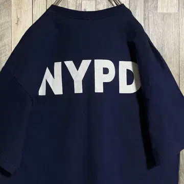 헤인즈 NYPD 뉴욕시 경찰 양면 티셔츠 네이비 L 90년대~00년대