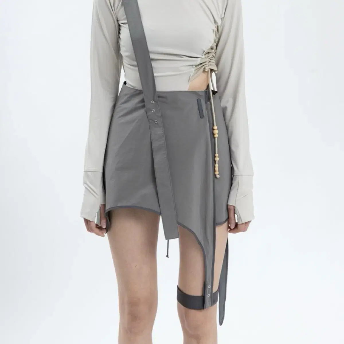 [HYEIN SEO] 혜인서 가터 스커트 garter skirt 그레이