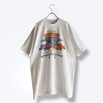 90's 빈티지 구제 의류 프룻 오브 더 룸 양면 프린트 티셔츠