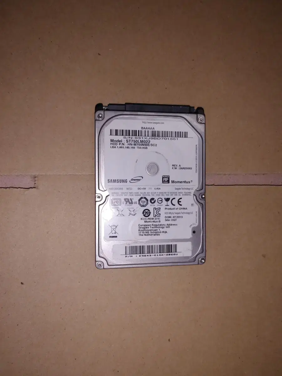 Laptop Hard Drive 750GB