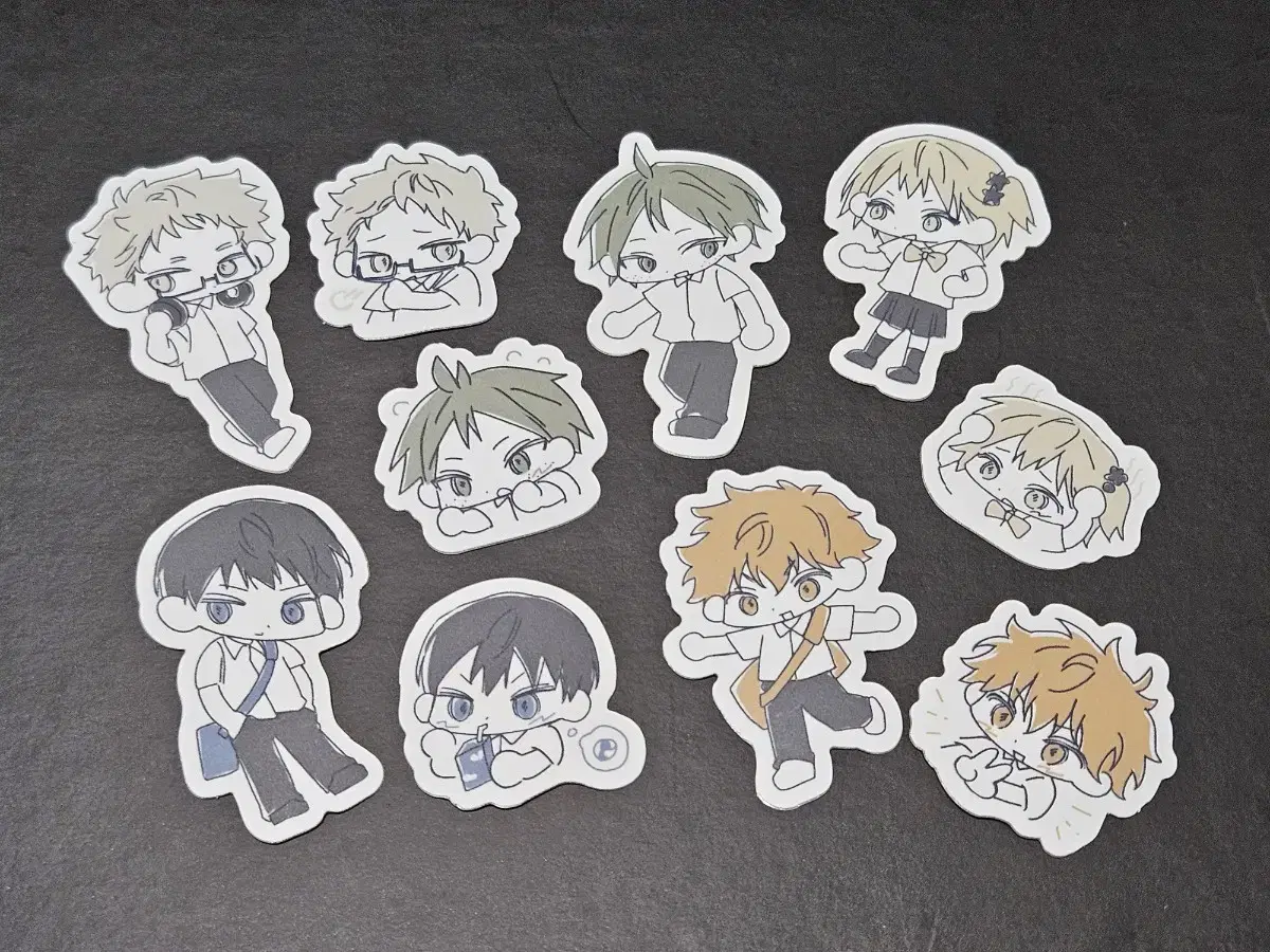 Haikyu Karasuno 1st Year Hanam-nim Sticker Set