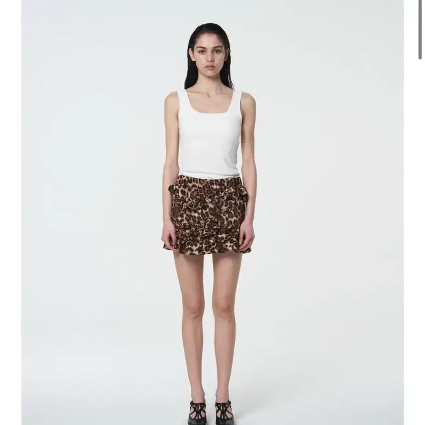 【Settle for moon】Leopard frill skirt SETTLE FOR MOON ] Leopard Frill Skirt - OS Wild and lovely