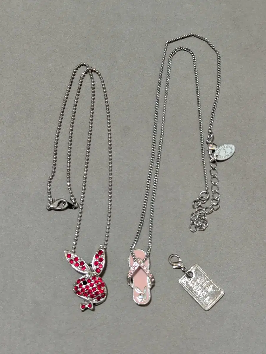 Playboy Bunny Logo, Pink Flip-Flop, Necklace + Charm