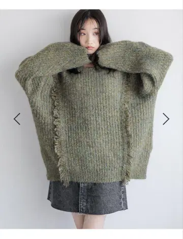 LOWRYS FARM 2WAY 프린지 멜란지 LS
