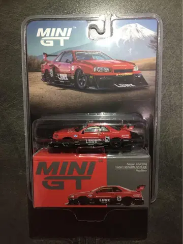 MINI GT 닛산 스카이라인 LB-ER34 슈퍼 실루엣 빨검 BL