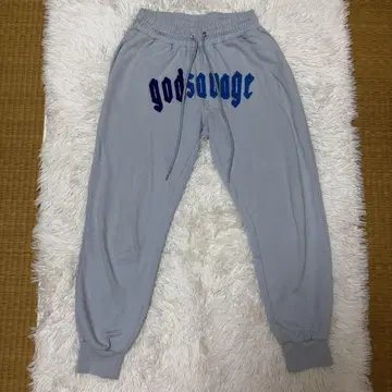 godsavage 고트 사베지 스웨트 팬츠 스카이블루