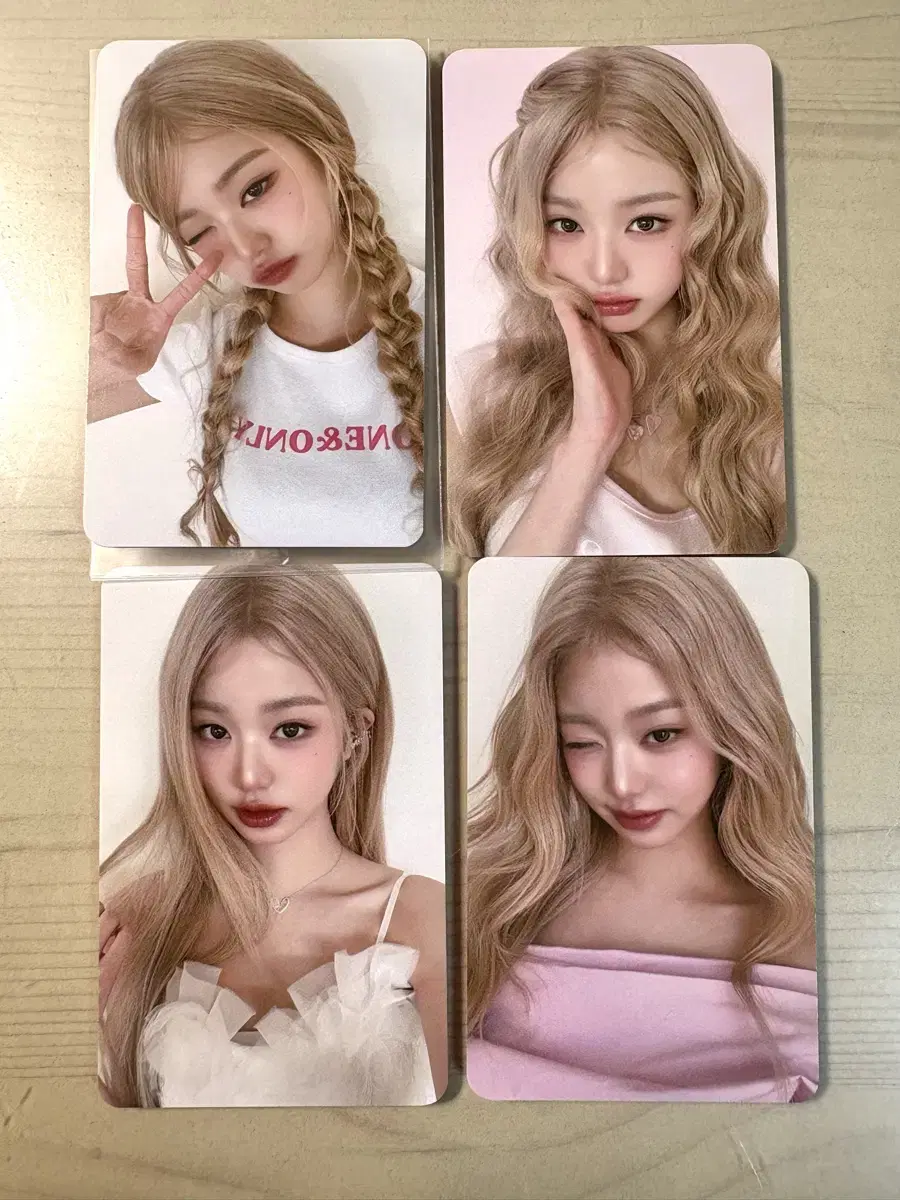 장원영 하파크리스틴 렌즈 포토카드 아이브 금발