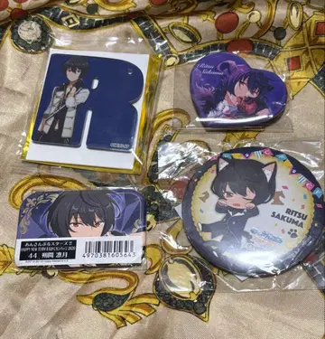 앙스타 린게츠 마루카쿠 캔뱃지 하트 캔뱃지 난자 타운 콜라보 캔 등