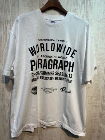 패러그래프 worldwide 티셔츠 화이트
