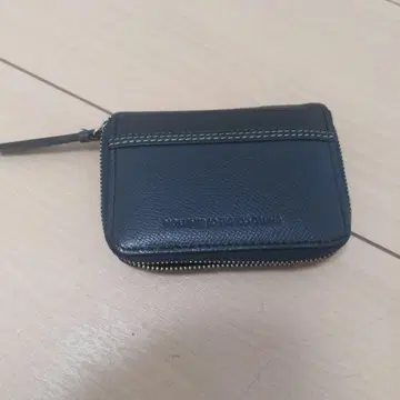 베네통 블랙 가죽 코인 케이스