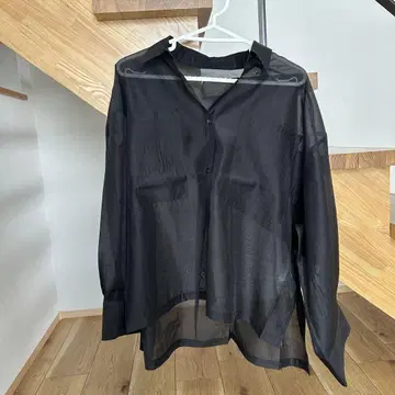 ABITOKYO 시스루 블랙 셔츠 오버 사이즈