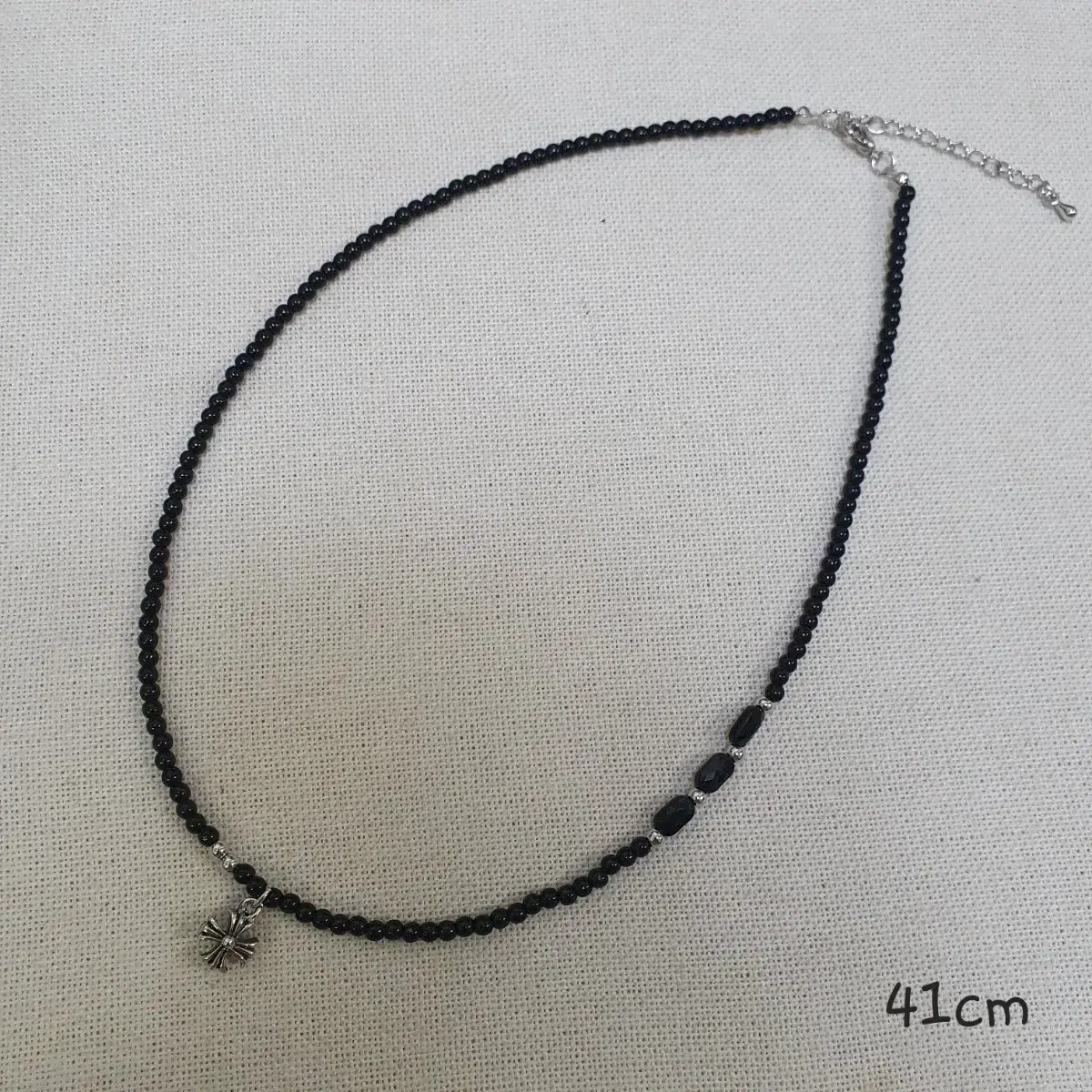 Cross Black Necklace