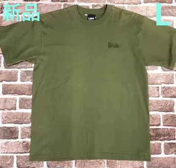 LIBERTY WALK 상의 반팔 티셔츠 카키 자수 로고