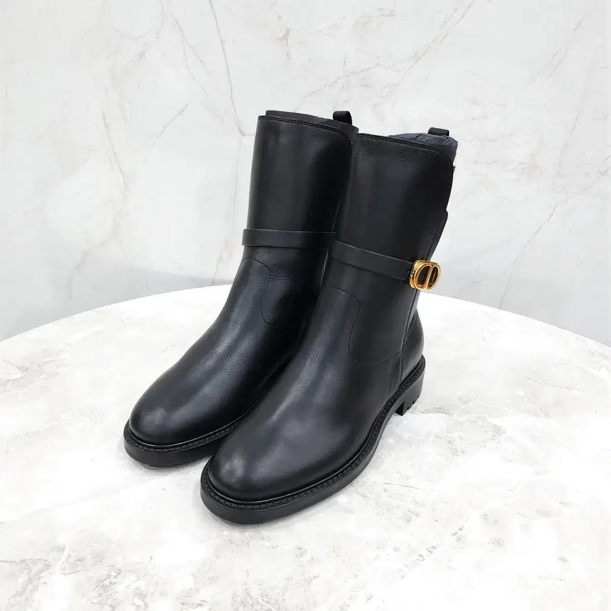 DIOR 디올 Dior Empreinte Ankle Boots Black Calfskin #디올 - Main Image