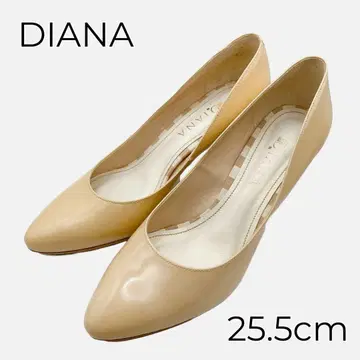 다이애나 베이지 하이힐 에나멜 25.5cm