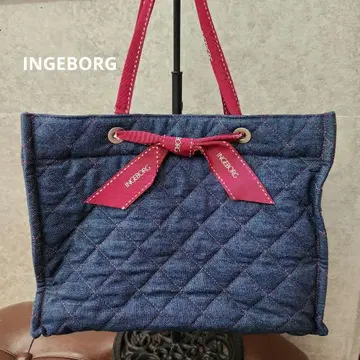 INGEBORG 데님 퀼팅 토트백