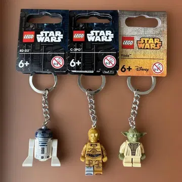새상품 레고 스타워즈 C-3PO R2-D2 요다 키링