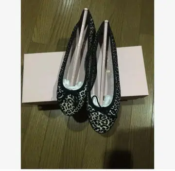 레오파드 발레 슈즈 메쉬 플랫 미사용 새상품