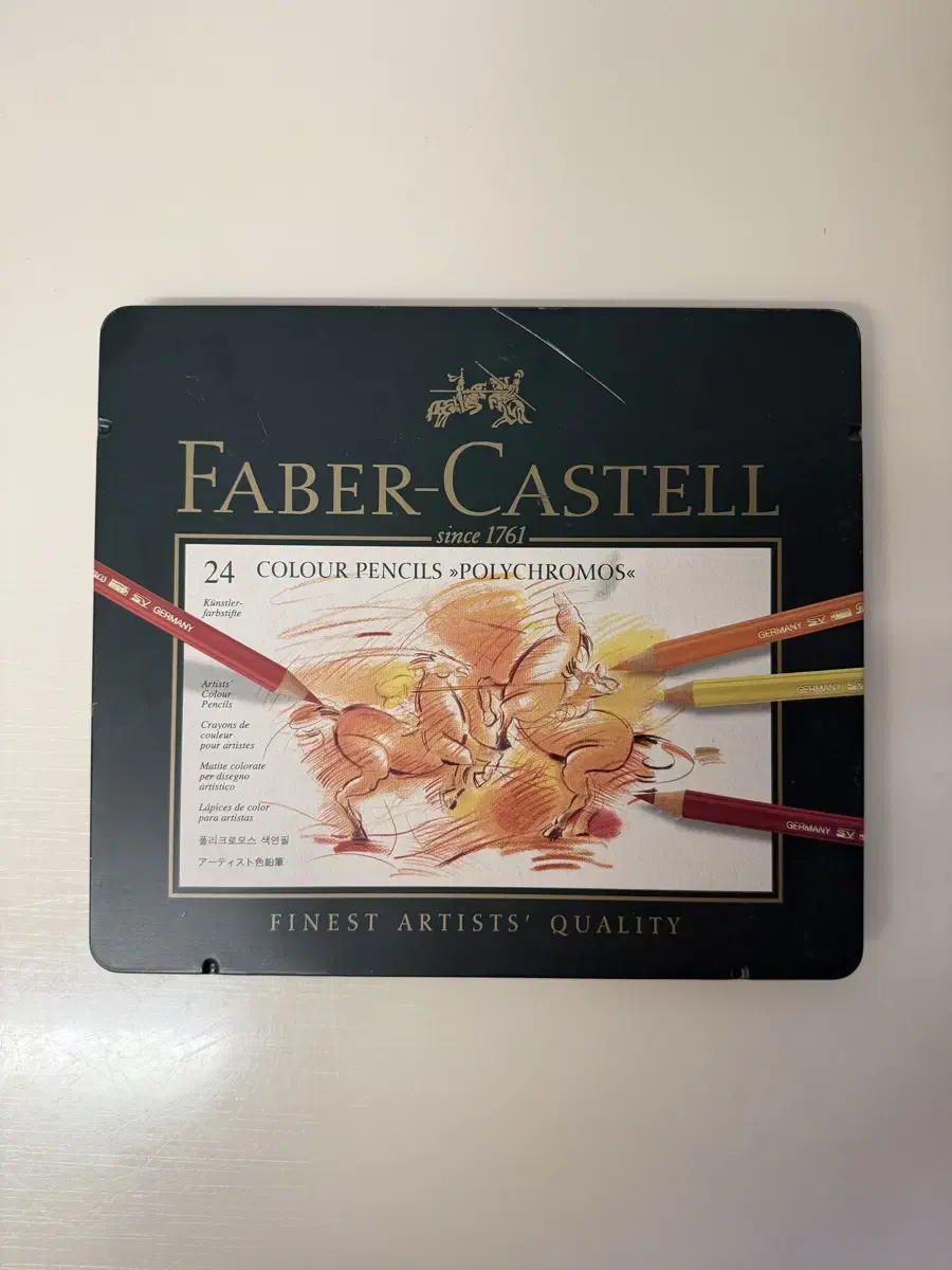 [Unused] Faber-castell Polychromos Oil-Based Colored Pencil 24 Colors, Professional Colored Pencil