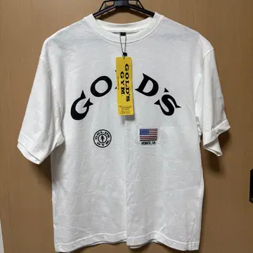 GOLD GYM (골드 짐) 빅 실루엣 티셔츠 화이트 S 사이즈