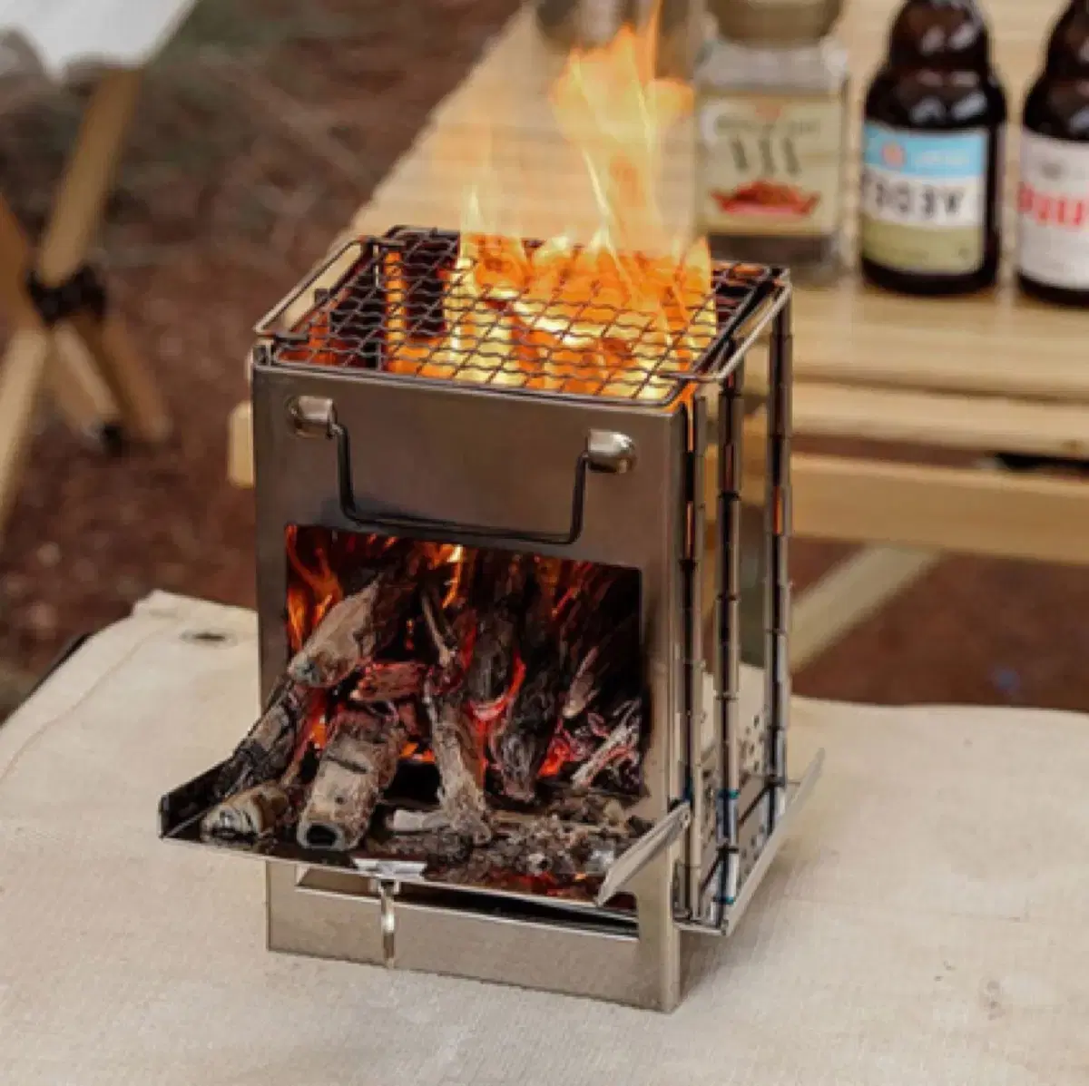 (New) Simple folding camping portable heater brazier (small)