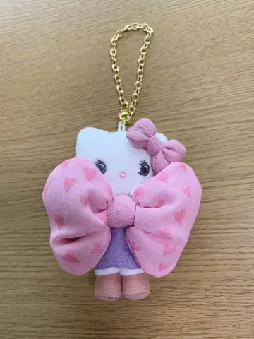 usj 유니버셜 헬로키티 리본 봉제 인형 키링