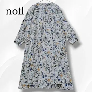 nofl 노플 셔츠 원피스 긴팔 오가닉 코튼 꽃무늬
