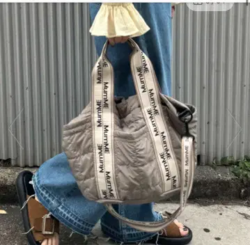 차오패닉 티피 자카드 테이프 퀼팅 스퀘어 토트 백 BAG 그레이
